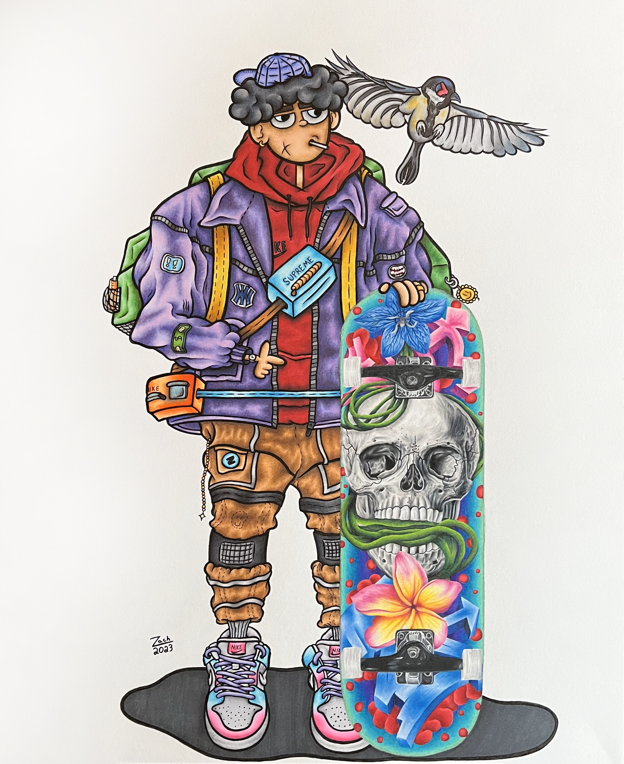 Character With Skateboard